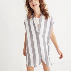 Madewell Striped Collared Dress